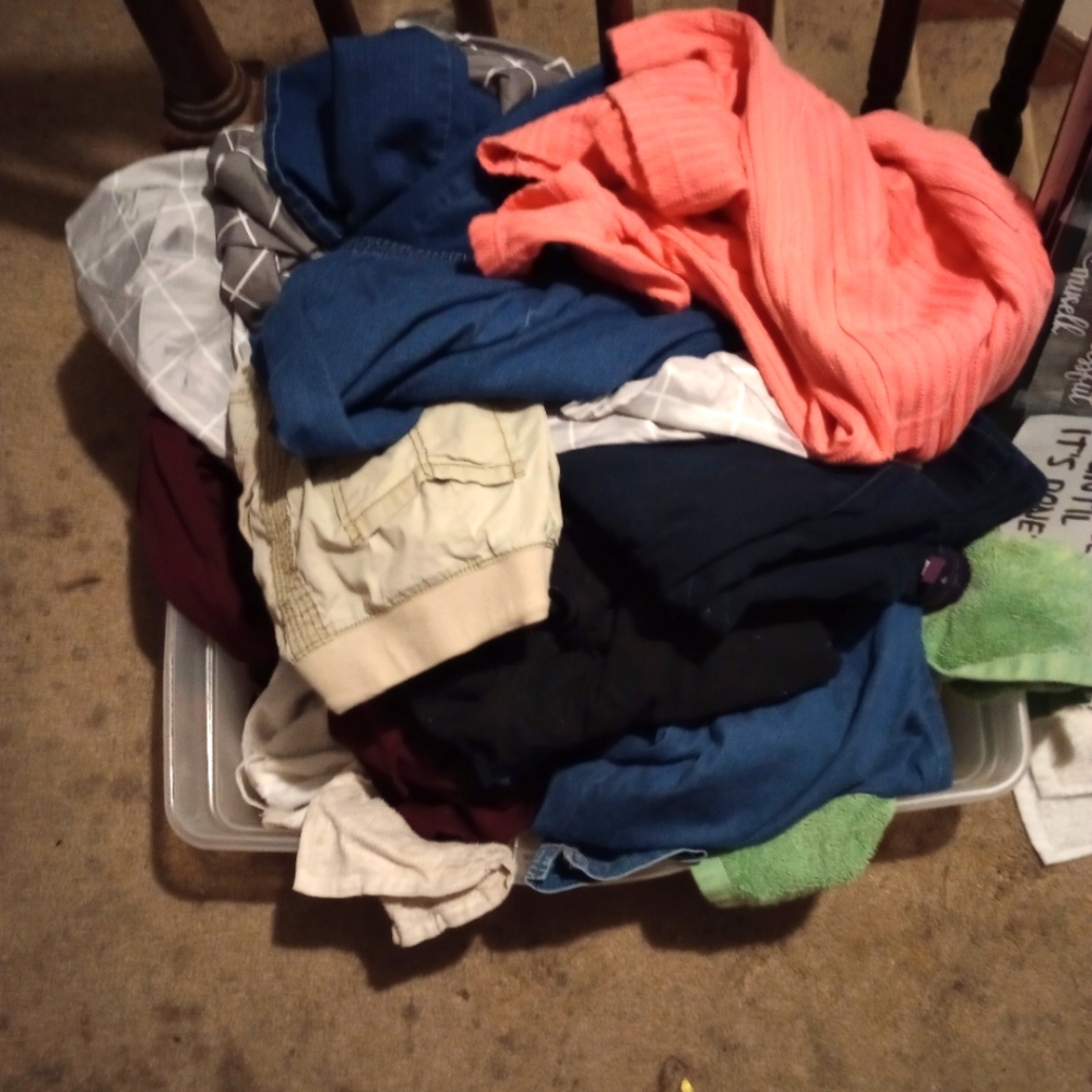 Scrubs mic and jeans and t-shirt mix size medium thru large barley used